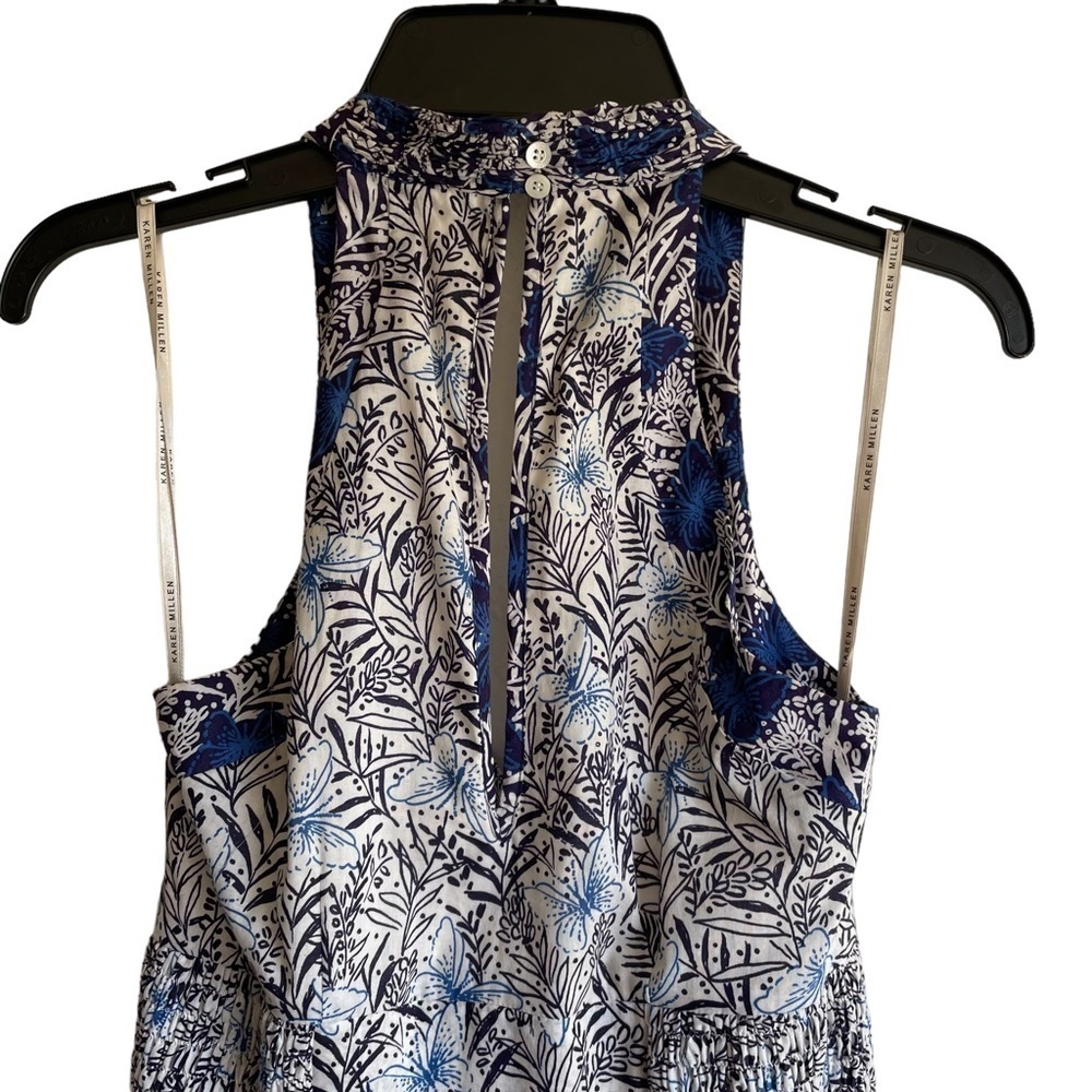 Karen Millen Tiered Halter Dress Butterflies and Foliage‎ Pattern Size 4 - Picture 8 of 12